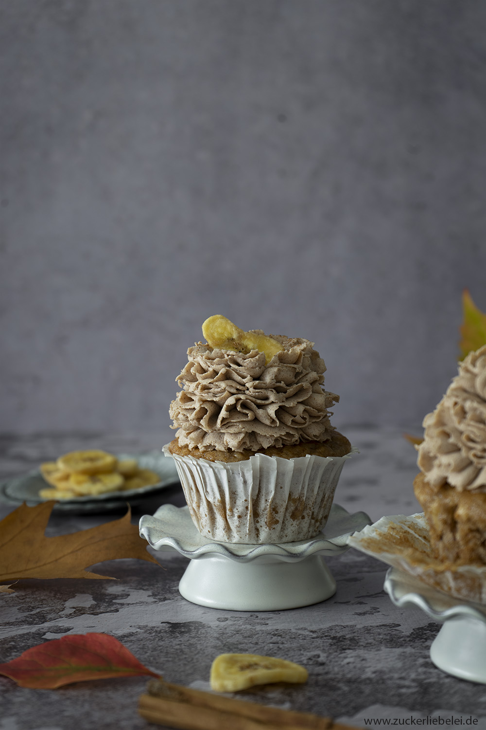 Bananen Cupcakes mit Zimt Frosting