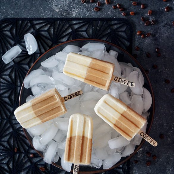 Beschwipste Kaffee-Sahne Popsicles mit Kaffeelikör