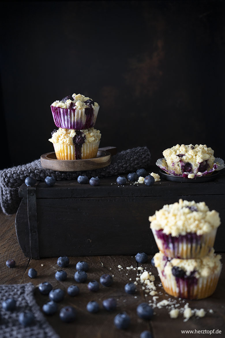 Blaubeer Vanille-Streusel Muffins