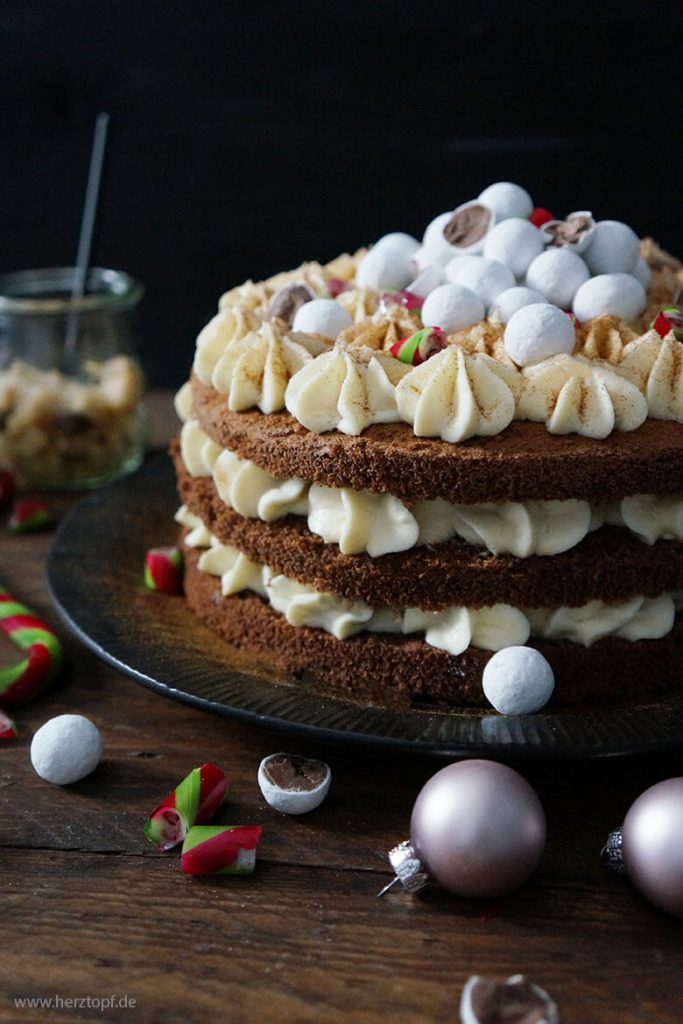 Bratapfel-Torte mit Marzipan-Creme