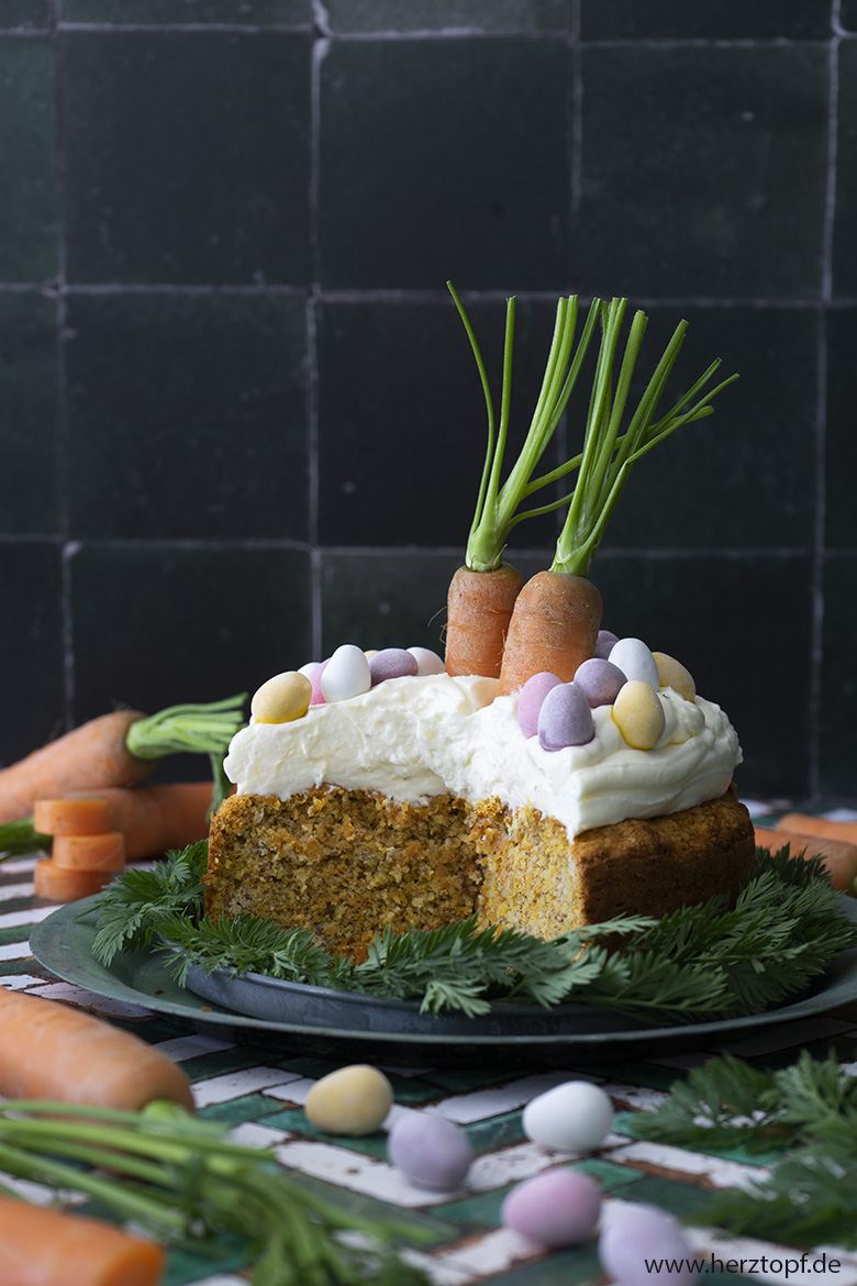 Carrot Cake mit Frischkäse-Frosting