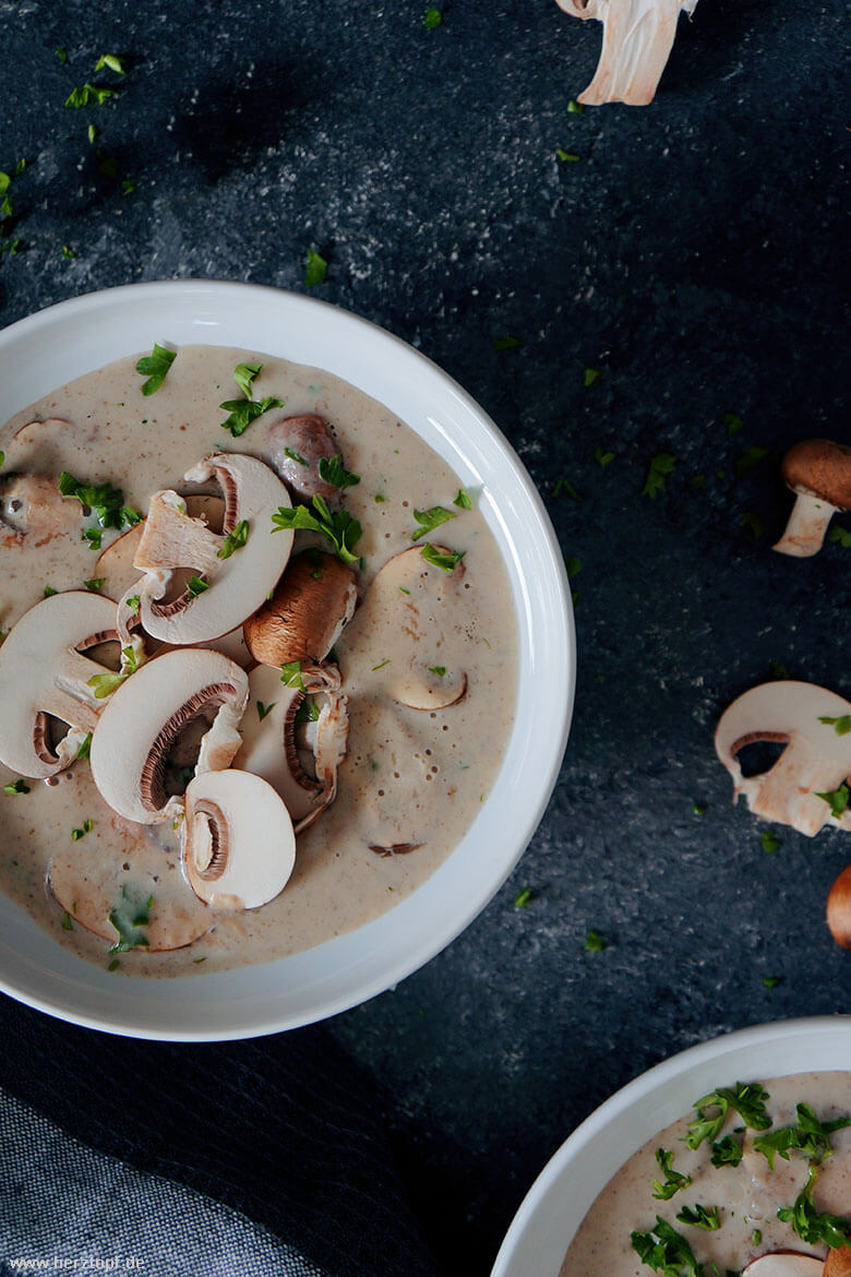 Champignon Creme Suppe - zuckerliebelei