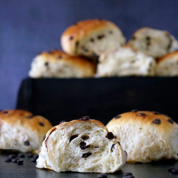 Fluffige und super weiche Schokobrötchen