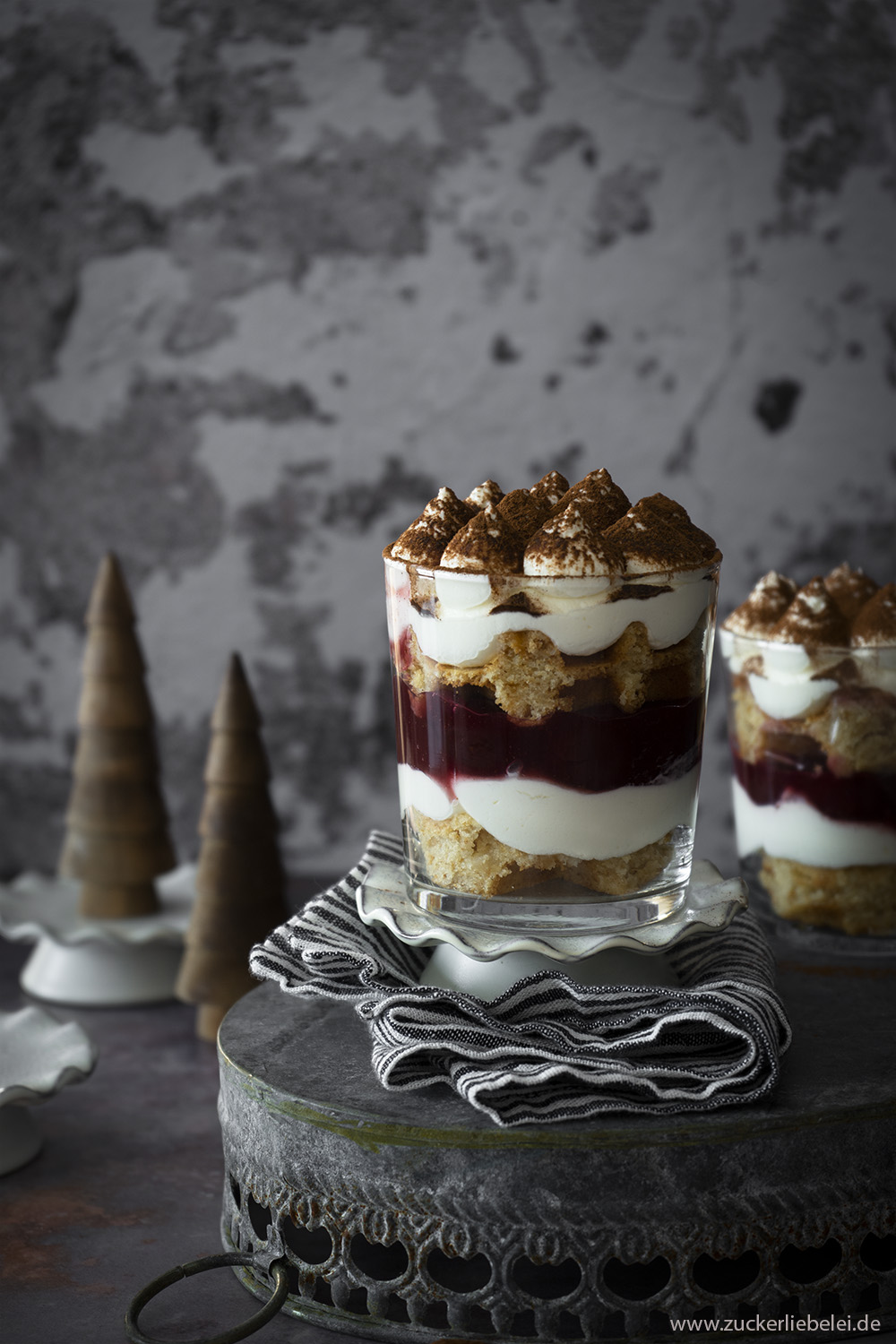 Glühwein Waffel Tiramisu im Glas