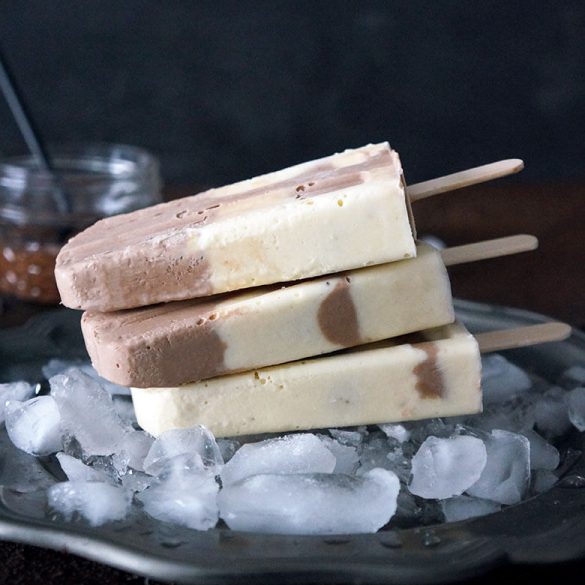 Joghurt Popsicles mit Banane und Nutella (Werbung unbeauftragt)