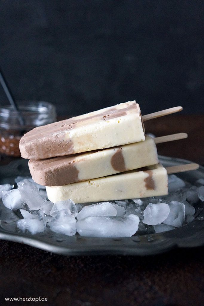 Joghurt Popsicles mit Banane und Nutella (Werbung unbeauftragt)