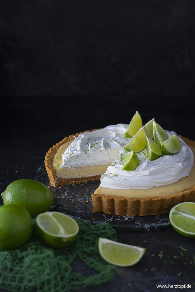 Limetten Tarte mit Baiserhaube