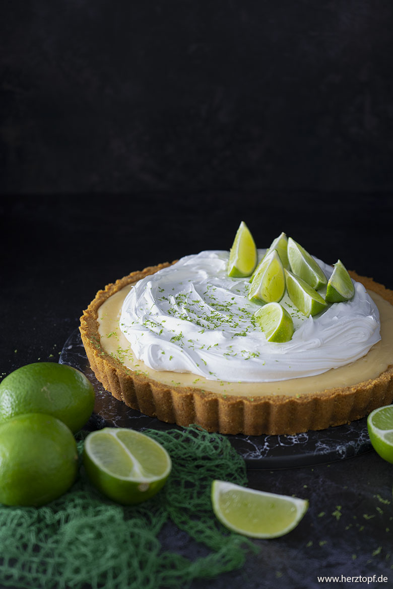 Limetten Tarte mit Baiserhaube