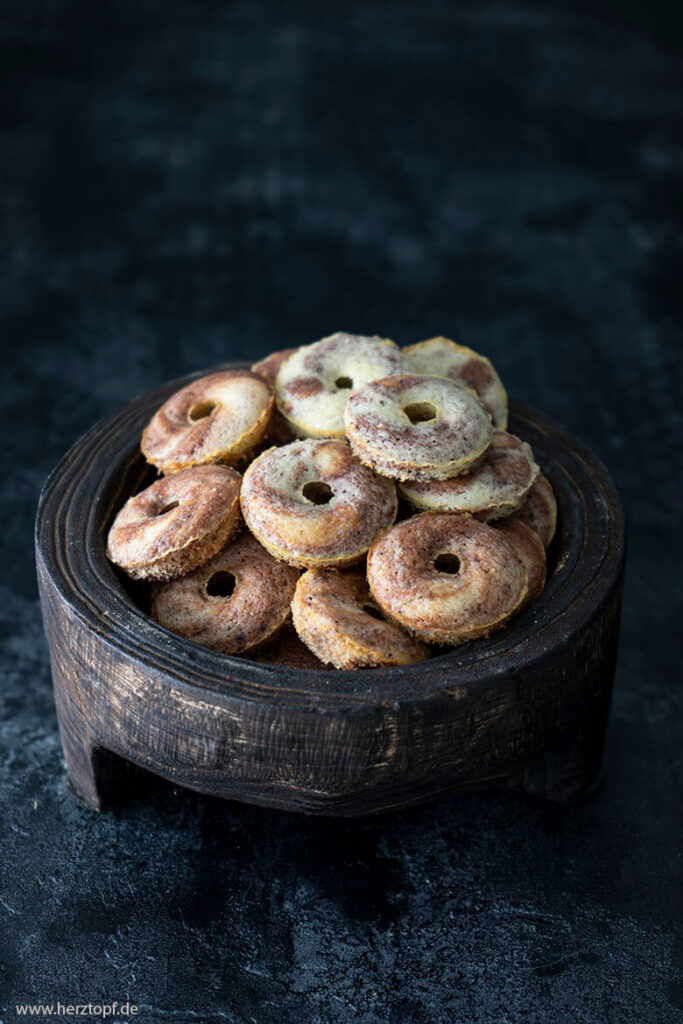 Mini Marmor Donuts aus dem Backofen