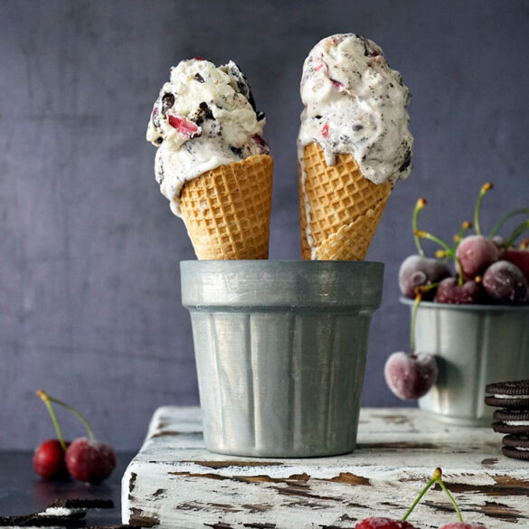 Oreo Eis mit Kirschen (Werbung unbeauftragt)