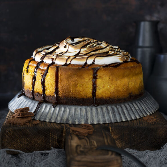 Pumpkin Cheesecake mit Baiserhaube