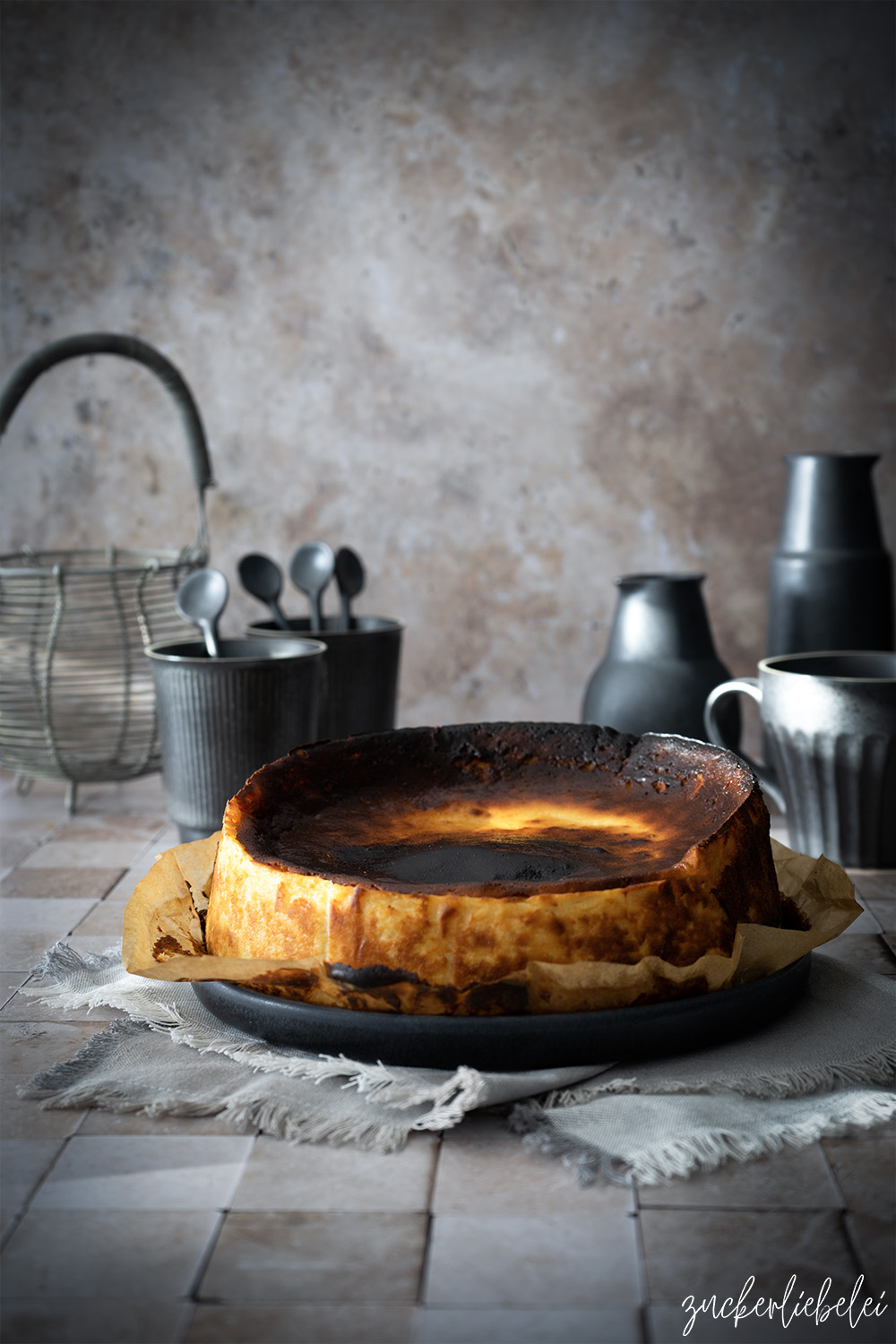Große San Sebastian Cheesecake Liebe