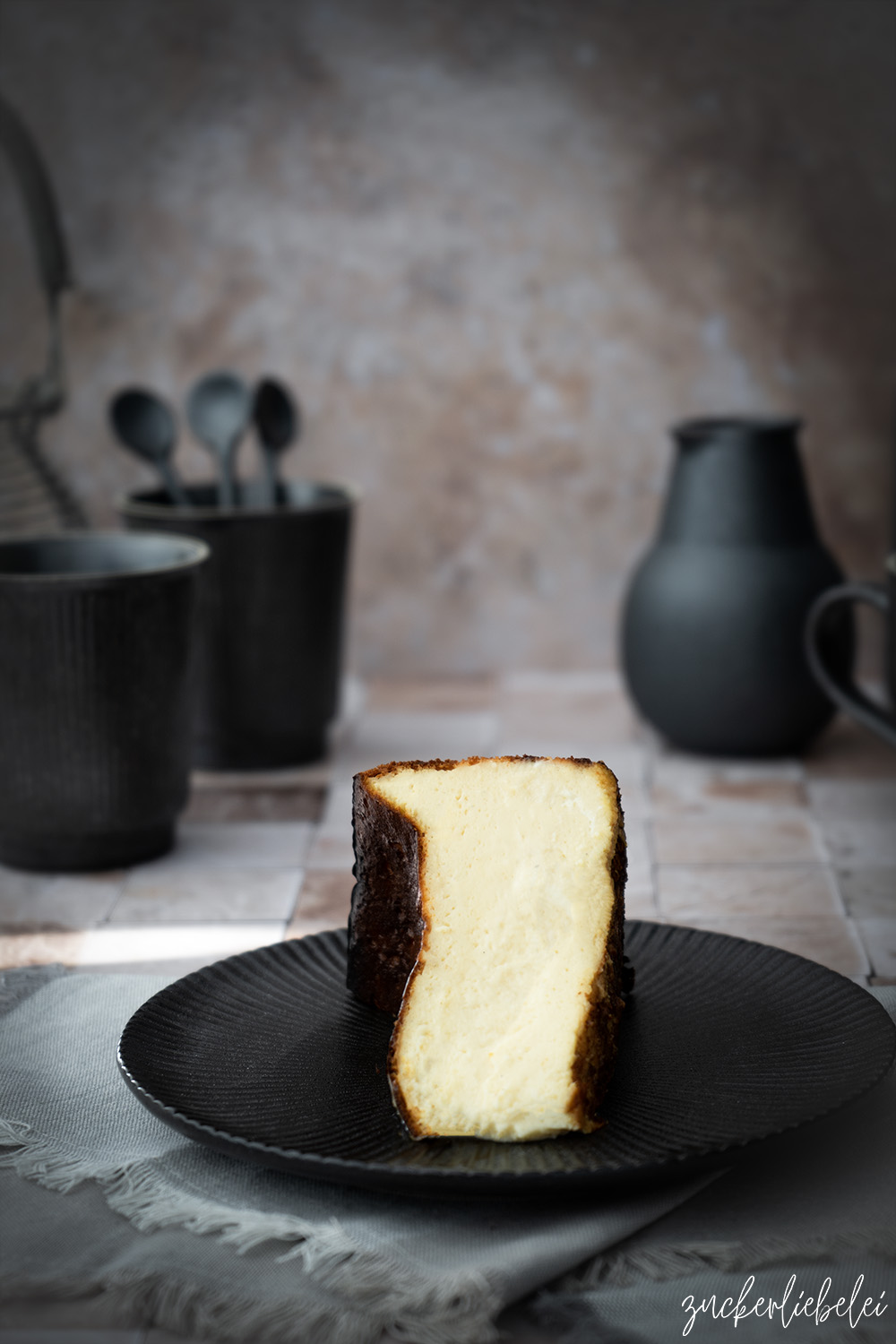 Große San Sebastian Cheesecake Liebe