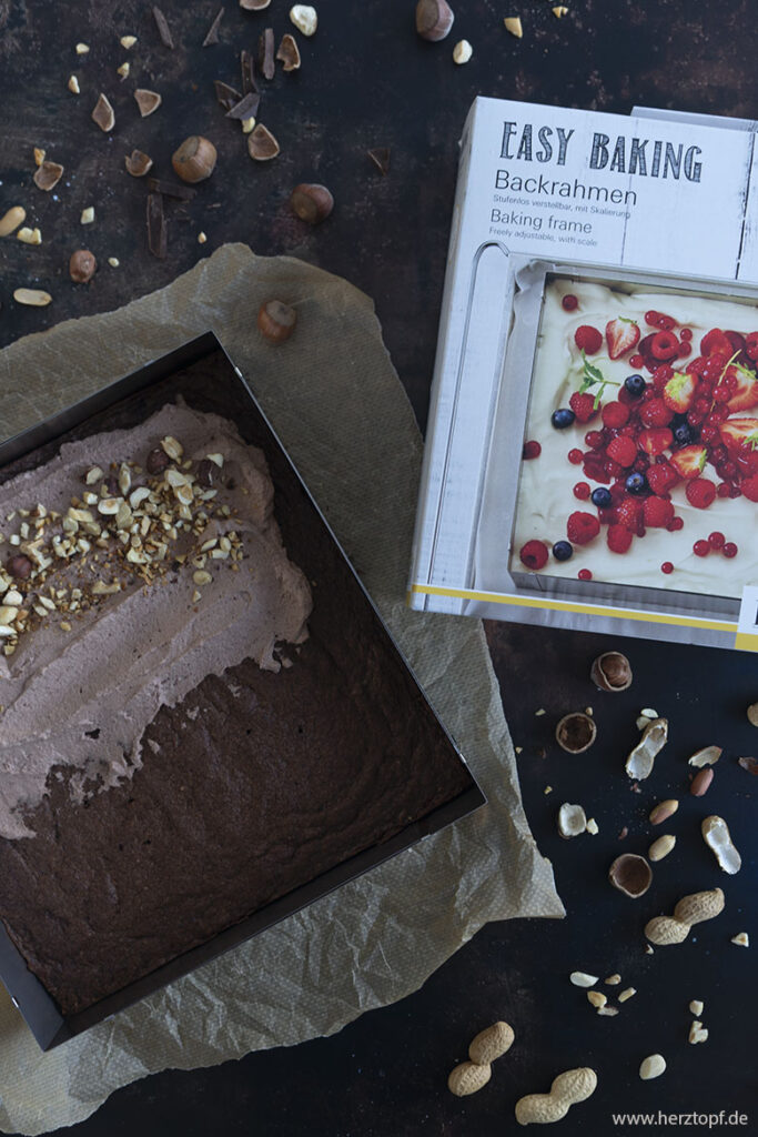 Schokoladen Brownies mit knackigem Nuss-Topping