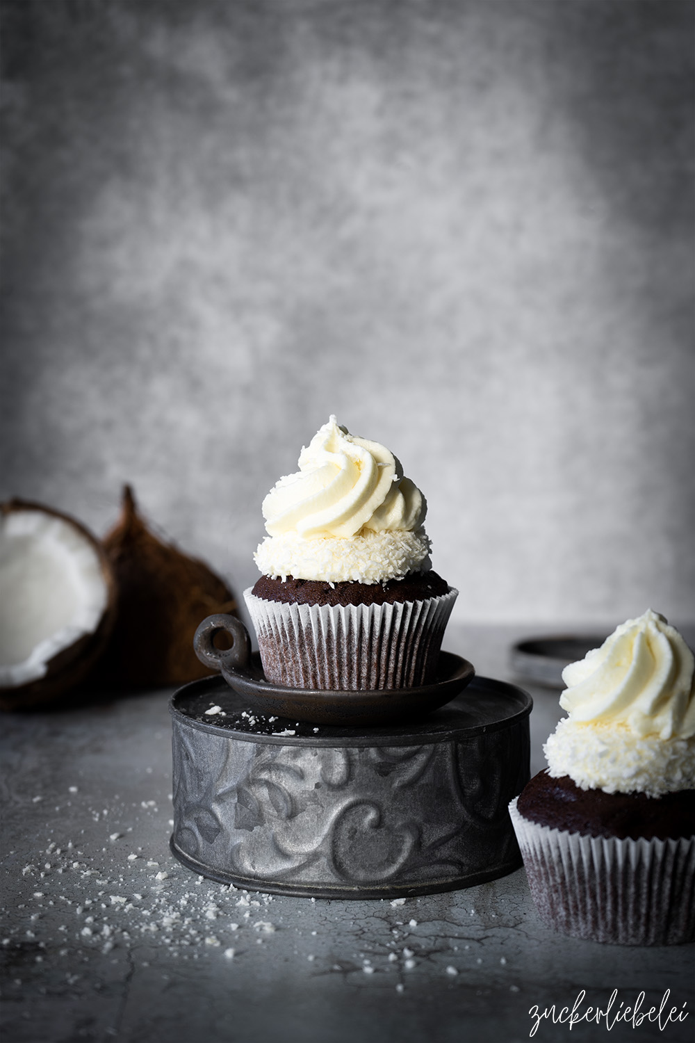 Schokoladen Cupcakes mit Kokoscreme