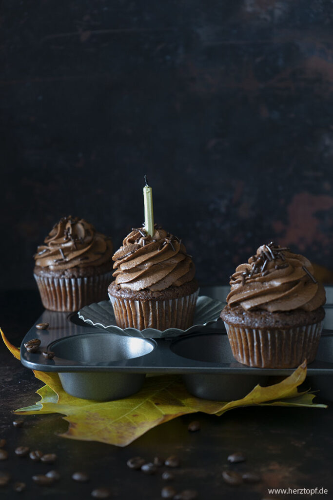 Schokoladen-Espresso Cupcakes