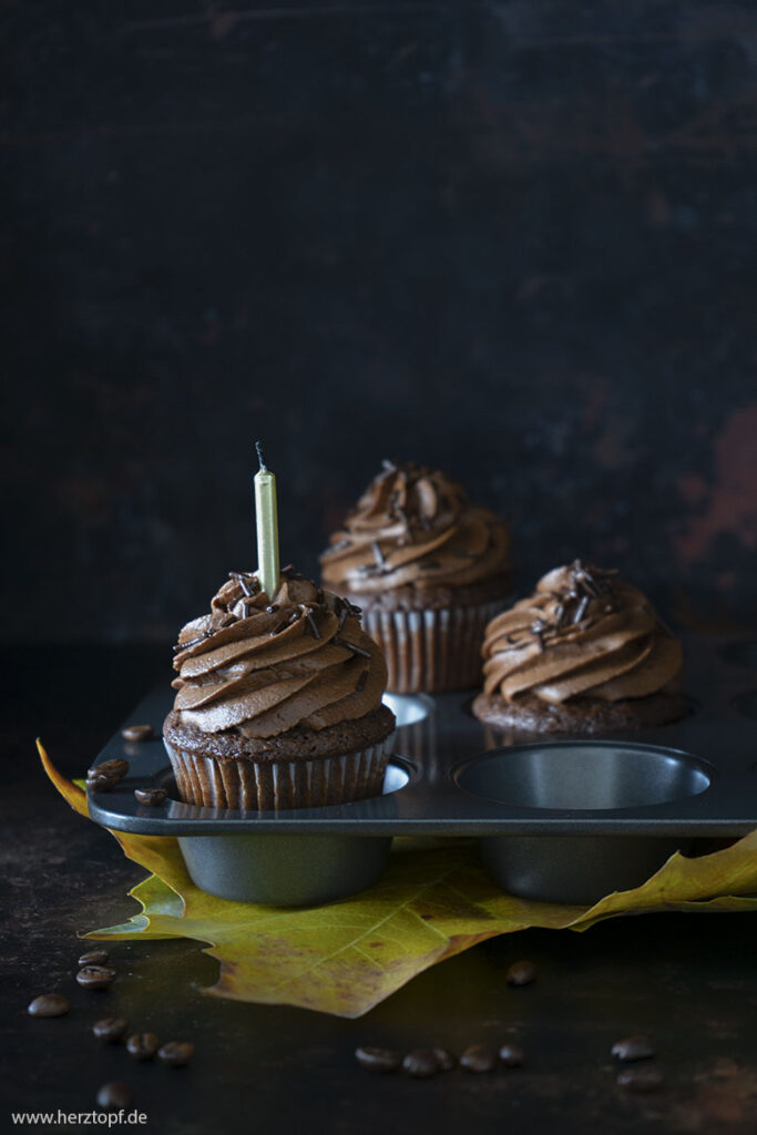 Schokoladen-Espresso Cupcakes