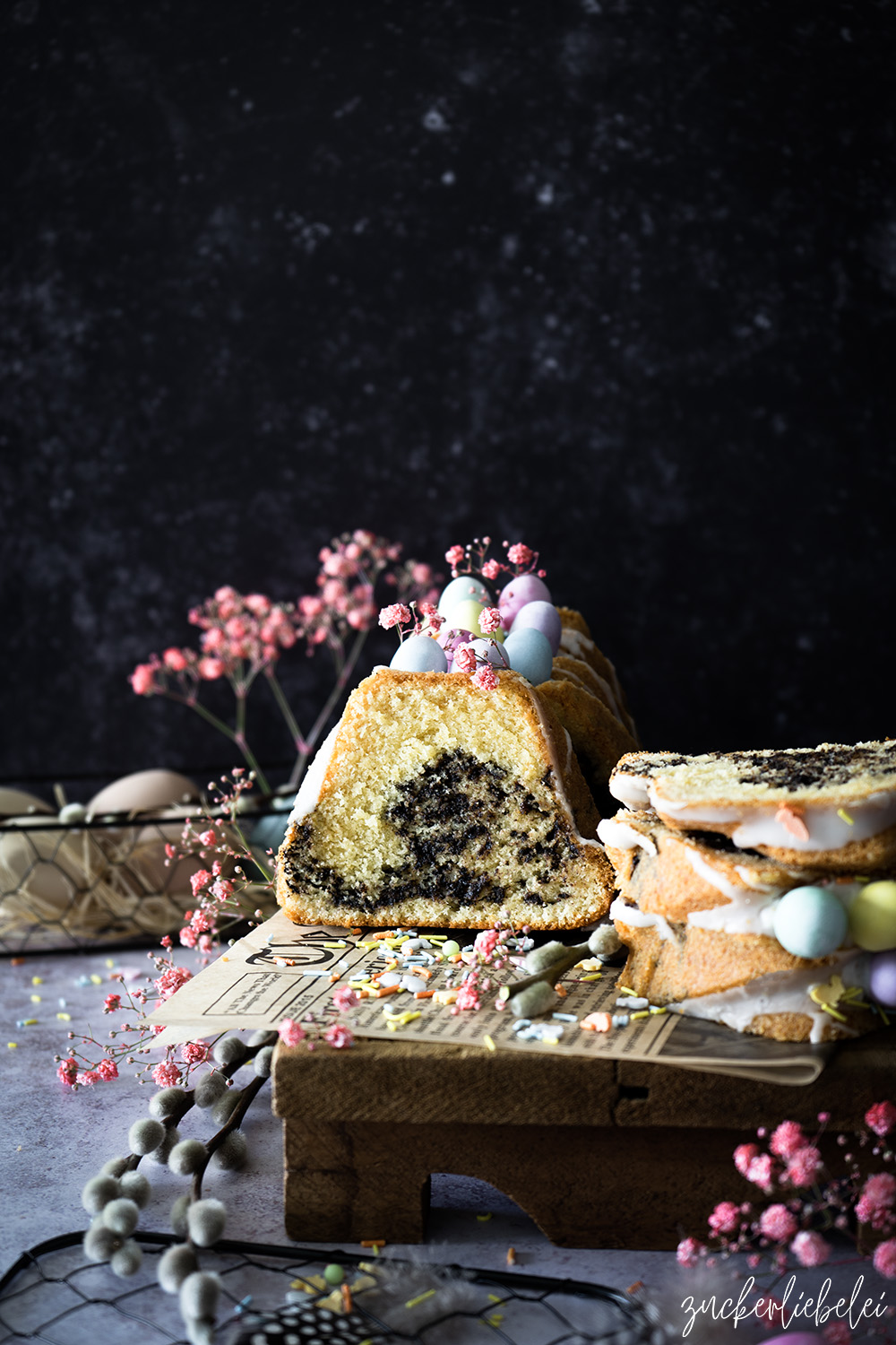 Einfacher Vanillekuchen mit Schokostreuseln und Buttermilch