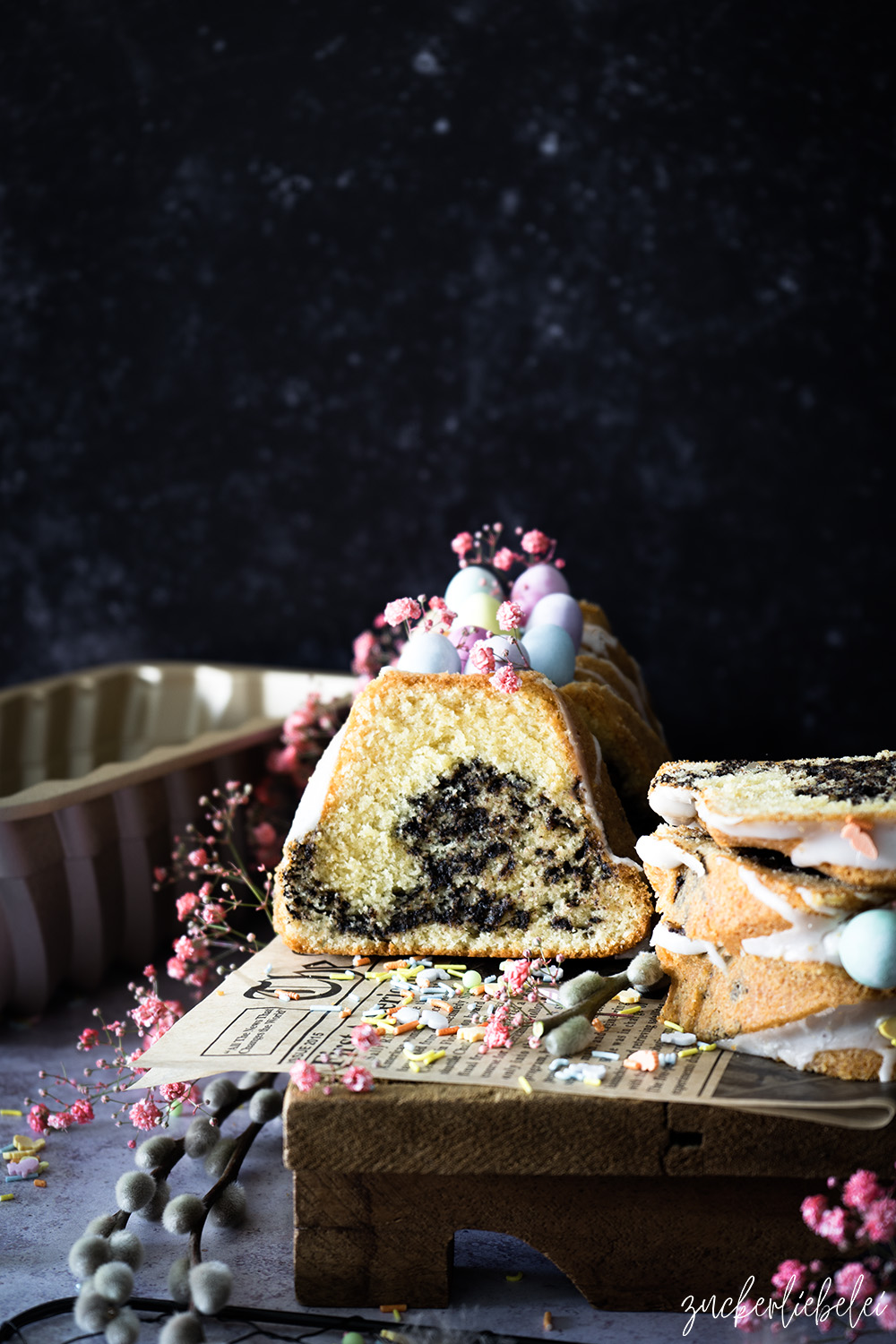 Einfacher Vanillekuchen mit Schokostreuseln und Buttermilch