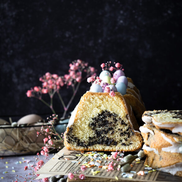 Einfacher Vanillekuchen mit Schokostreuseln und Buttermilch