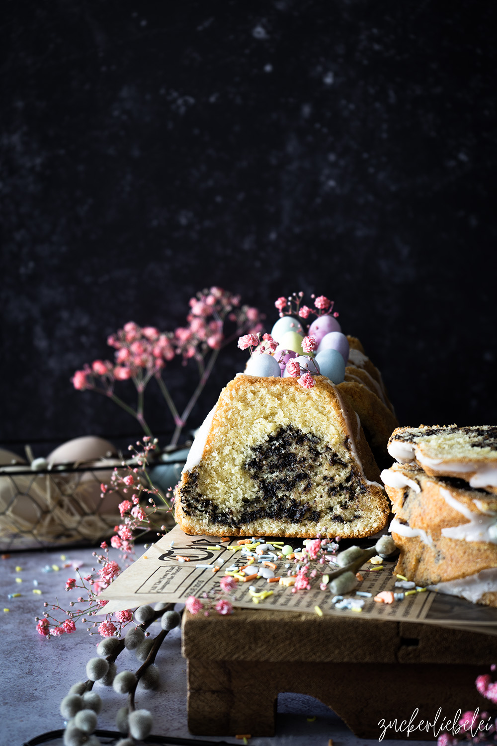 Einfacher Vanillekuchen mit Schokostreuseln und Buttermilch